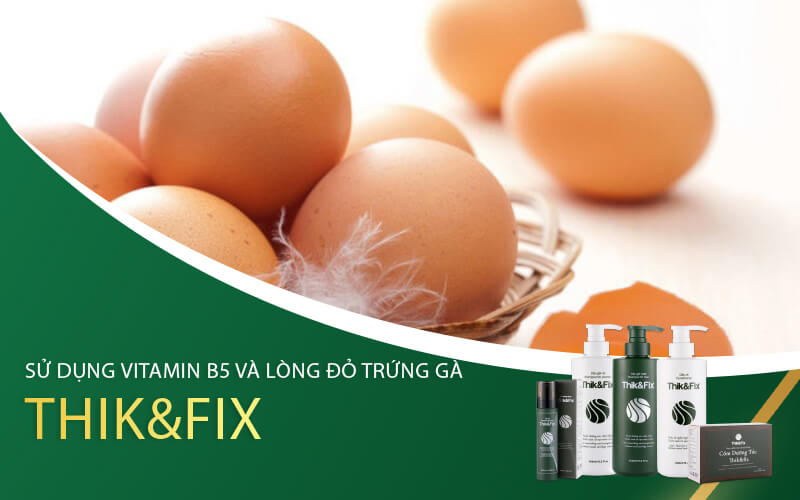 sử dụng vitamin b5 và lòng đỏ trứng gà giúp mọc tóc